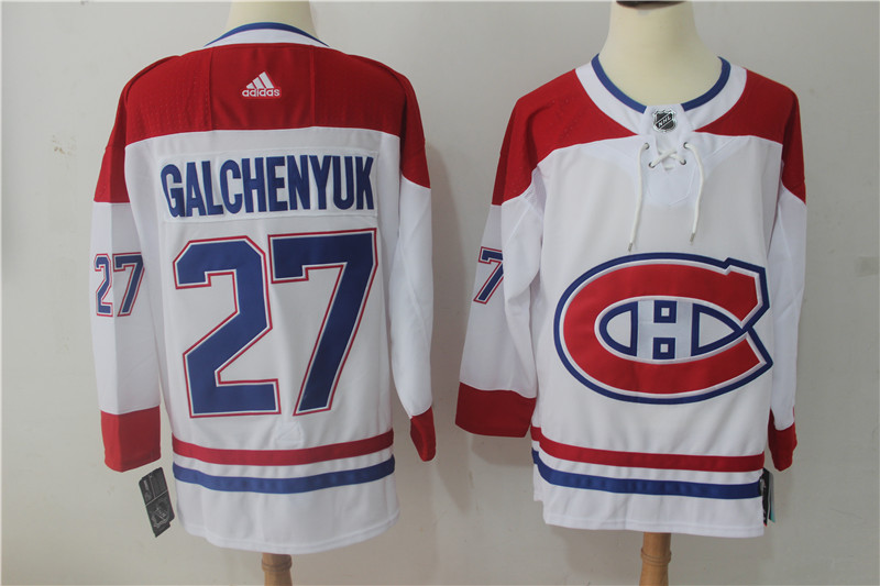 Men Montreal Canadiens #27 Galchenyuk White Hockey Stitched Adidas NHL Jerseys